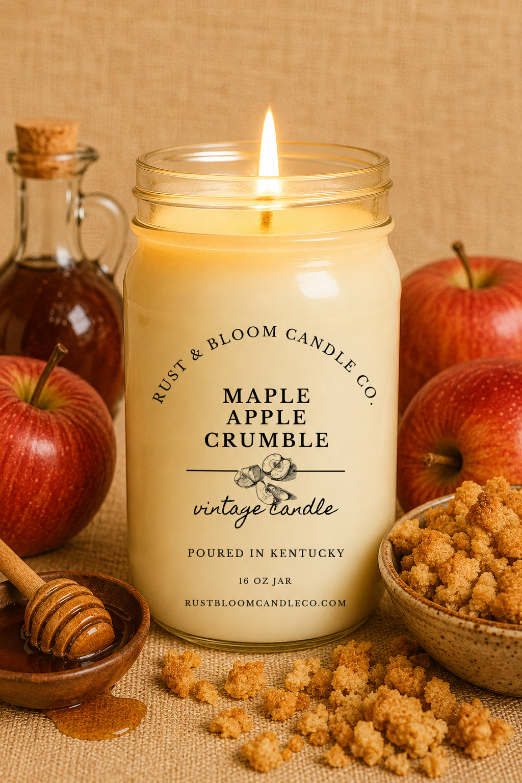 Maple Apple Crumble 16 Oz Soy Candle