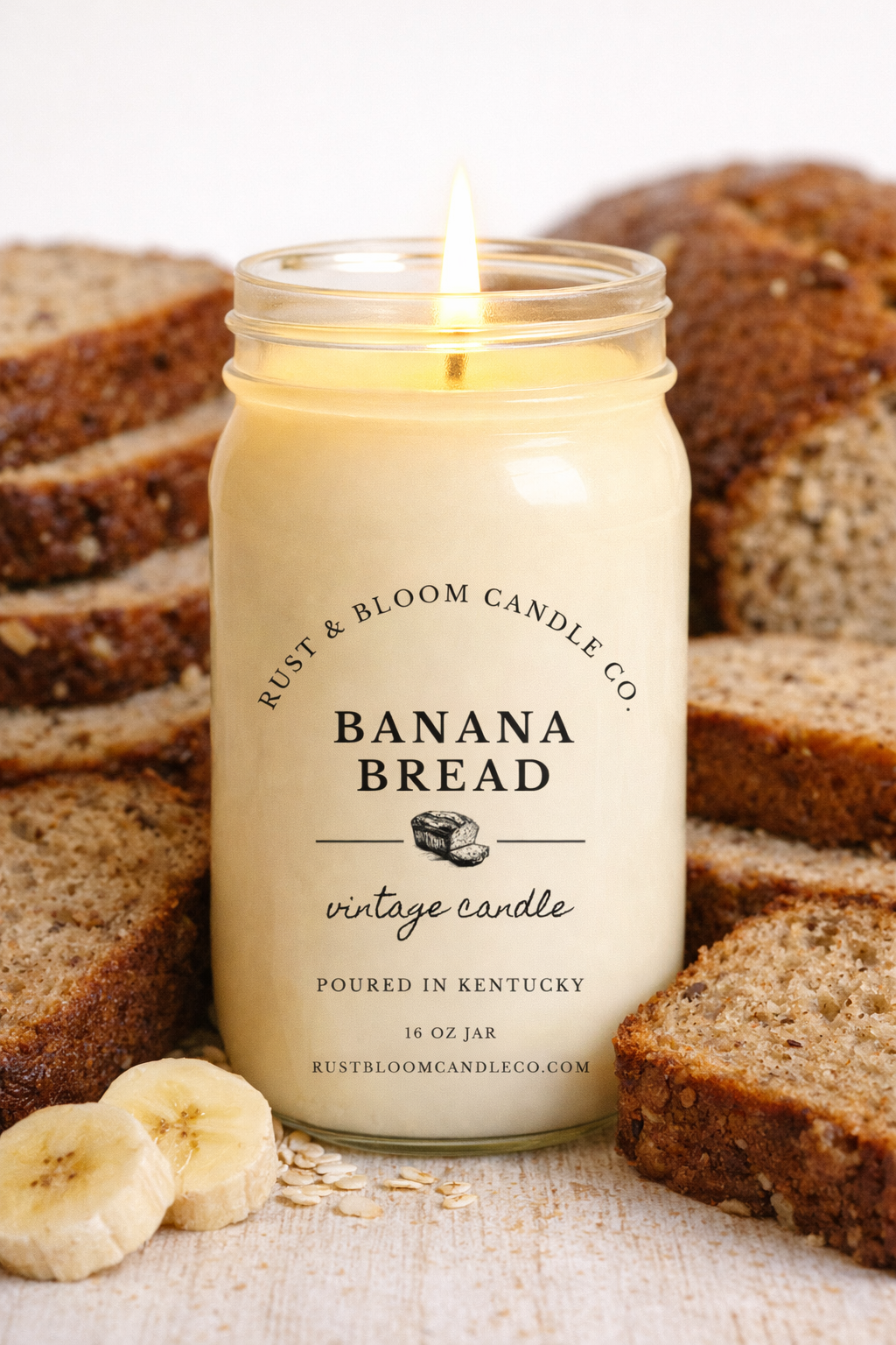 Banana Bread 16 Oz Soy Candle