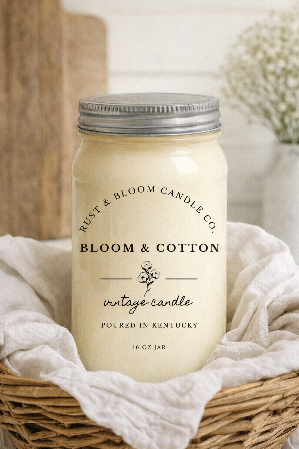 Bloom & Cotton 16 Oz Candle