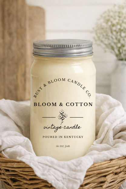 Bloom & Cotton 16 Oz Candle