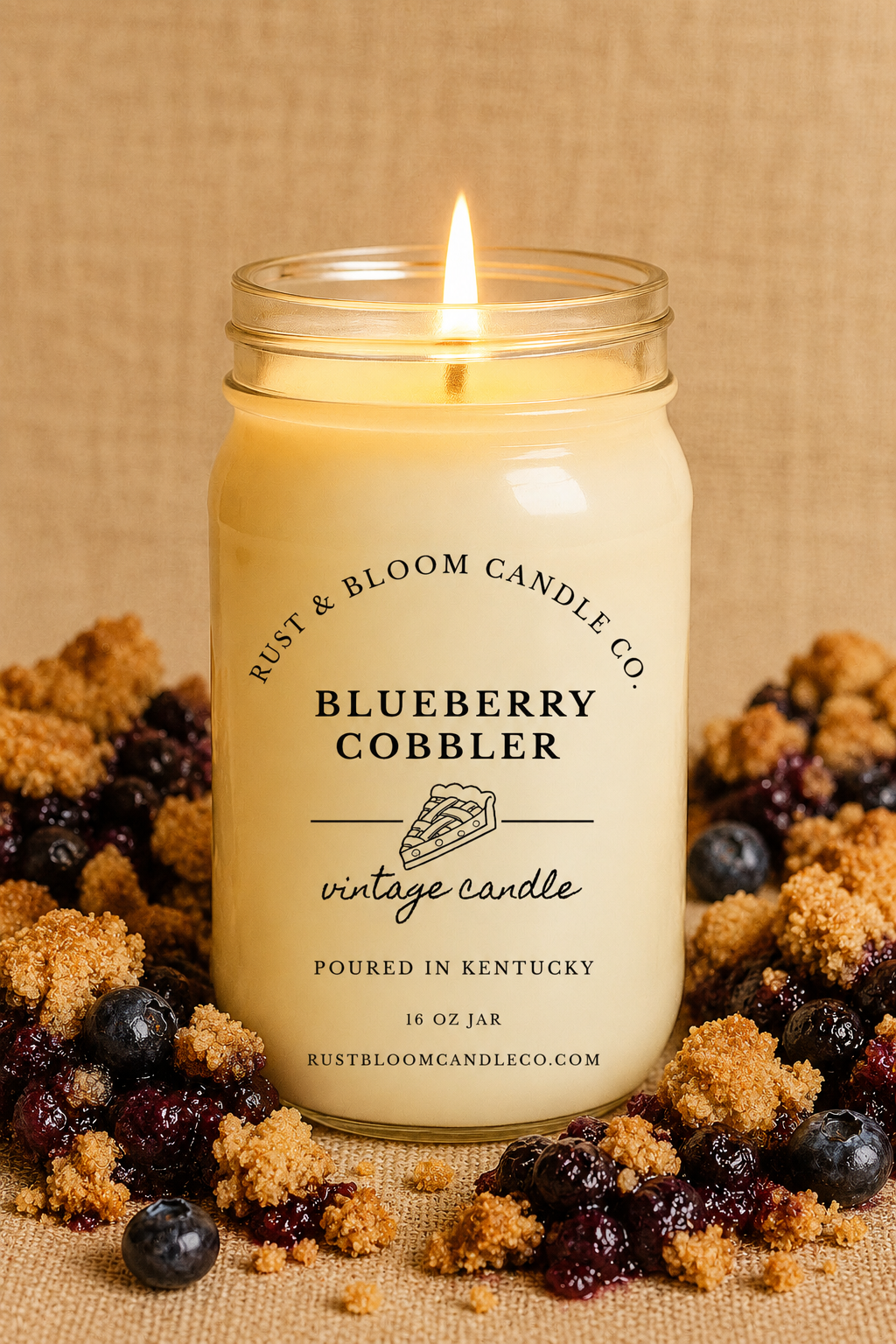 Blueberry Cobbler 16 Oz Soy Candle