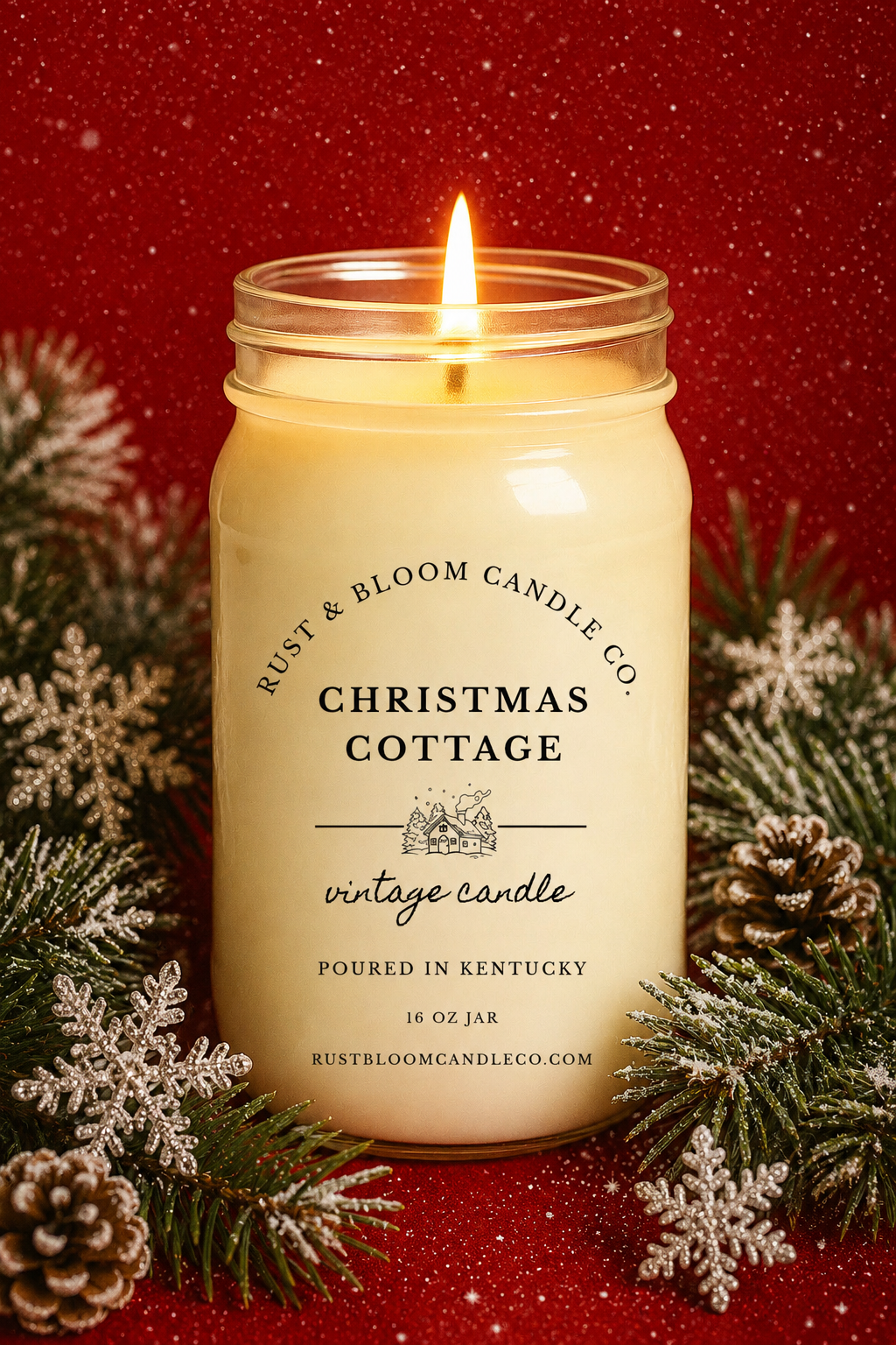Christmas Cottage 16 Oz Soy Candle