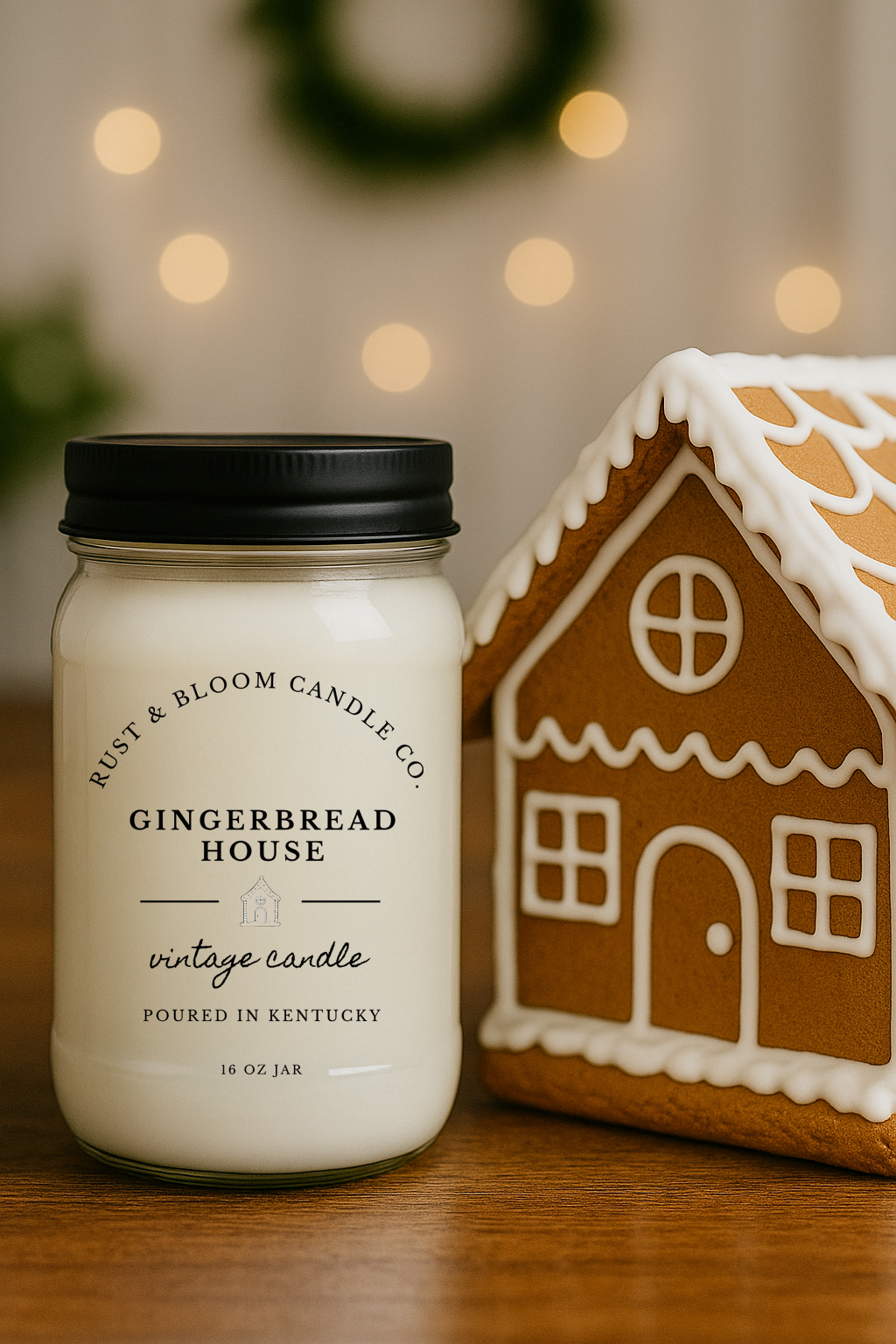 Gingerbread House 16 oz Candle