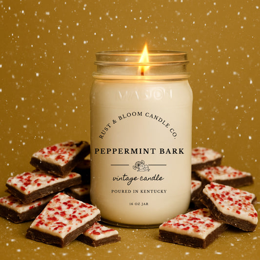 Peppermint Bark 16 Oz Soy Candle