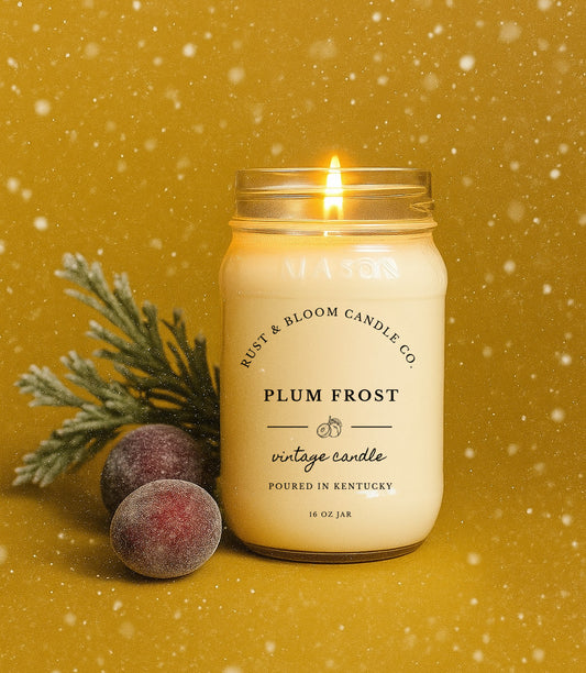 Plum Frost 16 Oz Soy Candle