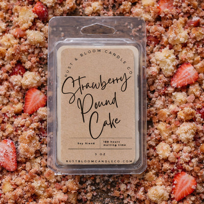 Strawberry Pound Cake Wax Bar 3 Oz