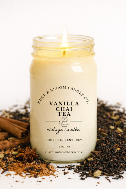 Vanilla Chai Tea 16 Oz Soy Candle