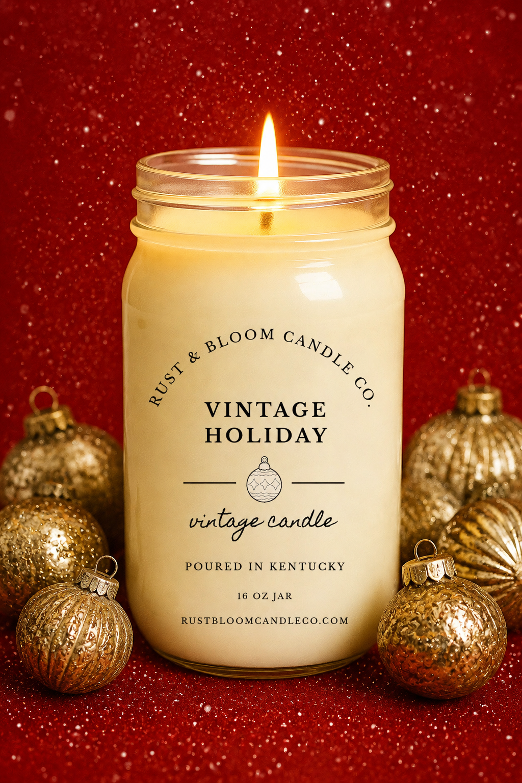Vintage Holiday 16 Oz Soy Candle